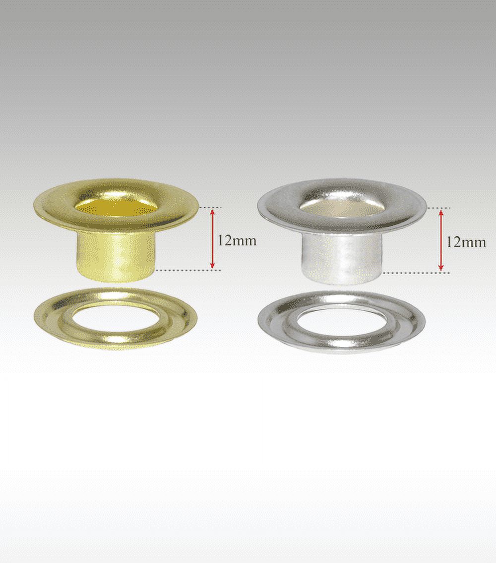 MICRON #2 XL/N Brass (Nickel Plated) Self-Piercing Grommets & Washers (500 sets)