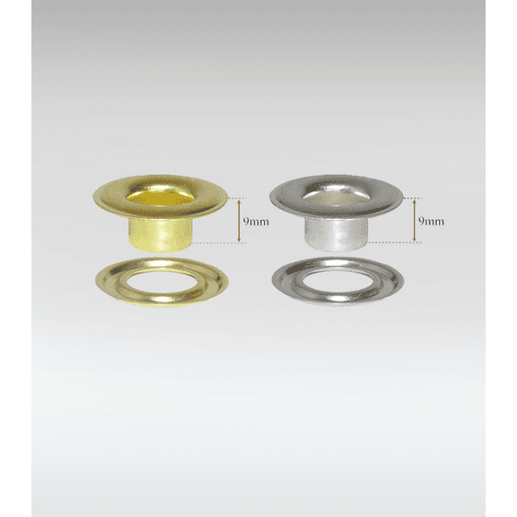 MICRON #3 L/N Brass (Brass Plated) Self-Piercing Grommets & Washers (500 sets)