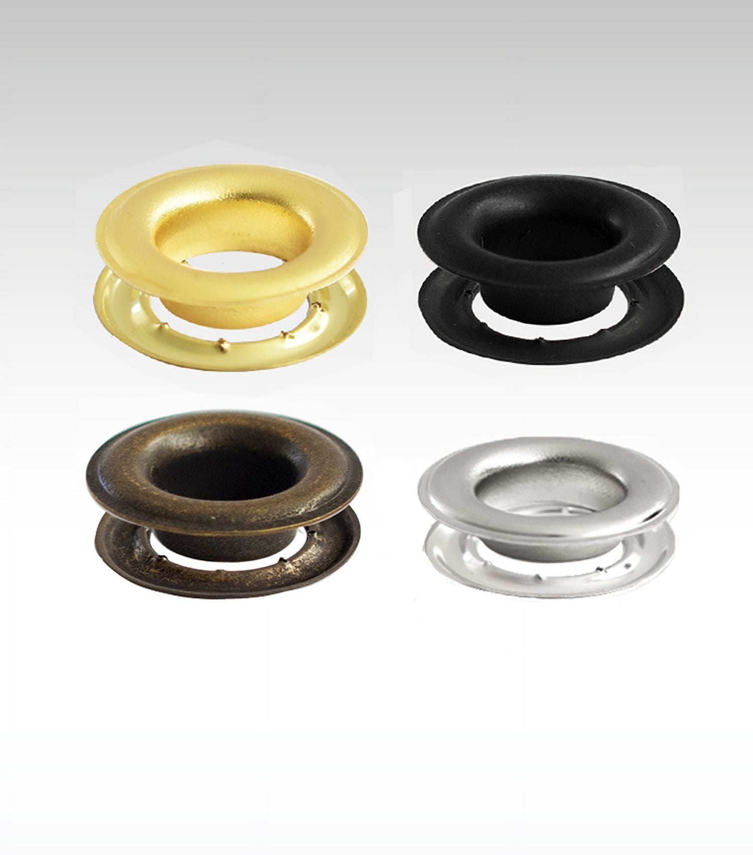 MICRON 4 Brass (Military Black Plated) SelfPiercing Grommets & Washers (500 sets)