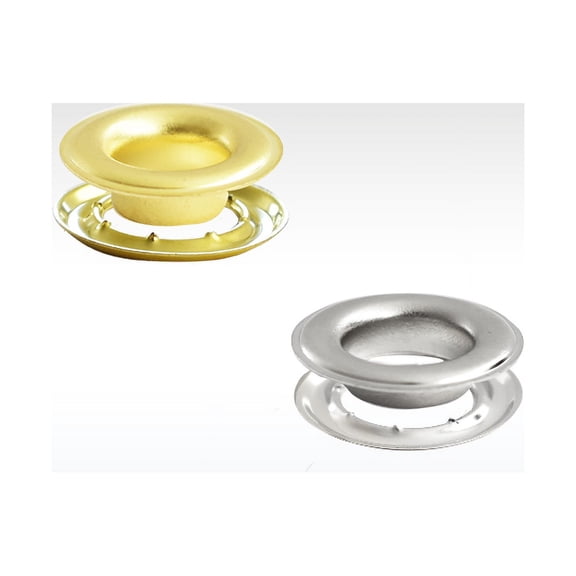 MICRON #5 Self-Piercing / Iron Grommets & Washers Brass Plated