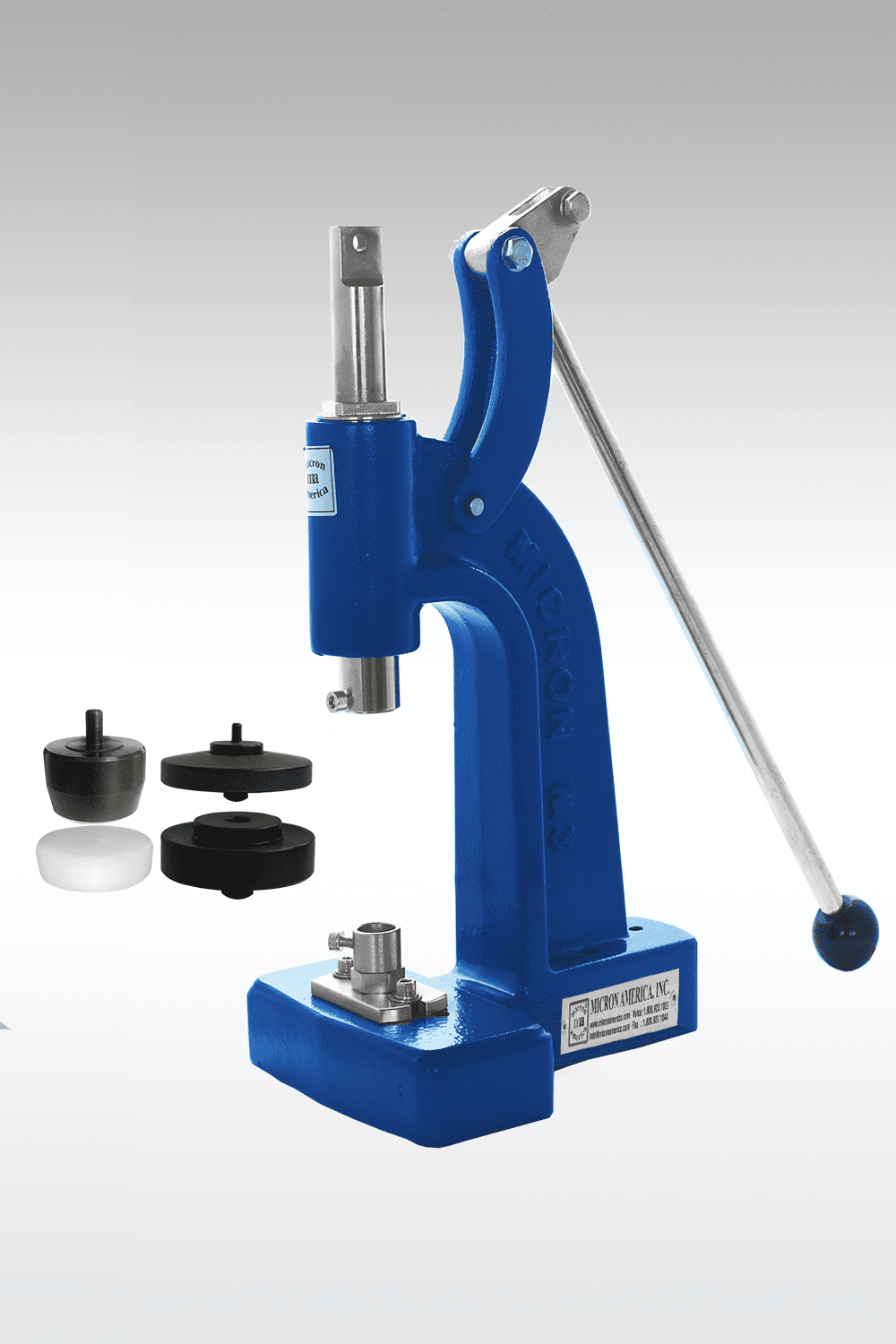 MICRON M-3 Fastener Attaching Machine With #15 Round Curtain Grommet Dies & #15 Oil Rubbed Bronze Plated Plain GW