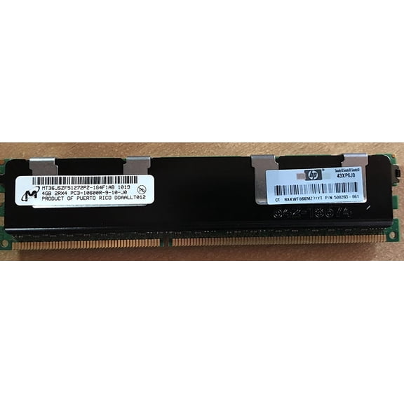 MICRON MT36JSZF51272PZ-1G4F1 4GB SERVER MEMORY DIMM DDR3 PC10600(1333) REG ECC 1.5v 2RX4 240P 512MX72
