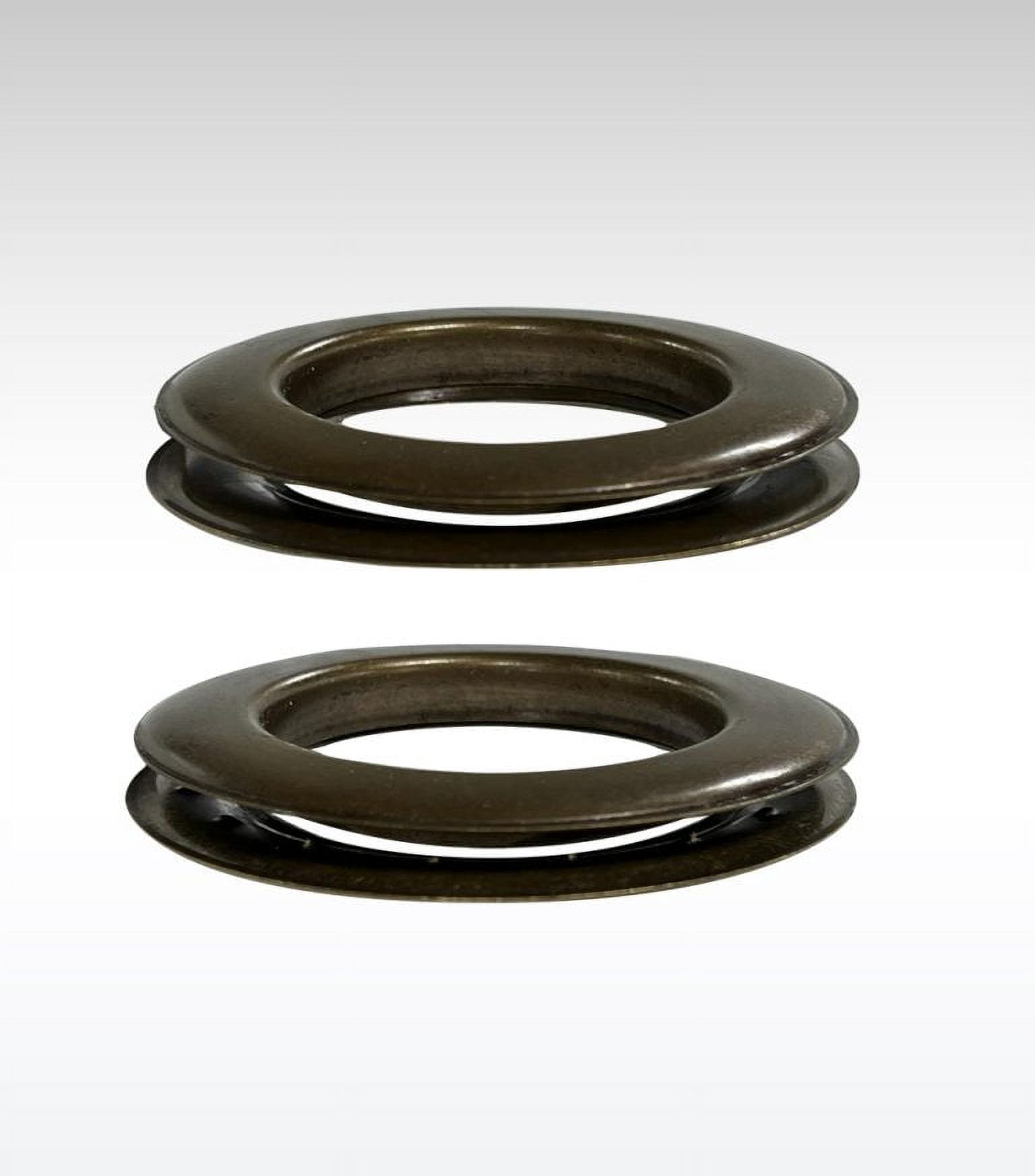 MICRON Round #15 Brass Curtain Grommets and Plain Washers Antique Brass Finish
