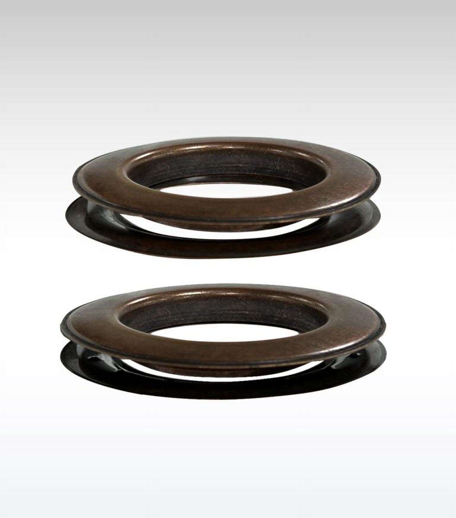 MICRON Round #15 Brass Curtain Grommets and Plain Washers Bronze Finish