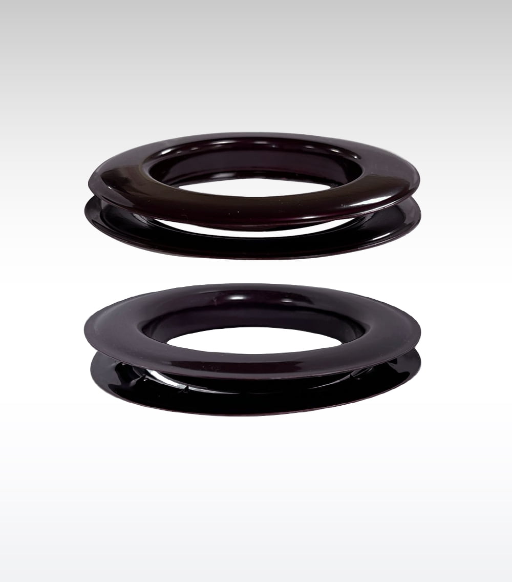 MICRON Round #15 Brass Curtain Grommets and Teeth Washers Oil Rubbed Bronze Finish Painted