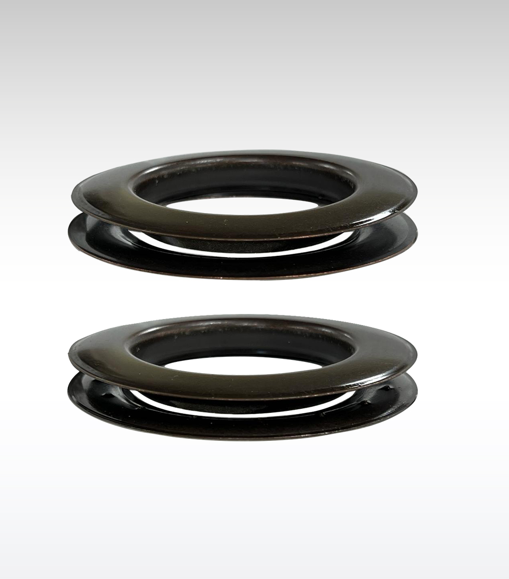 MICRON Round #15 Brass Curtain Grommets and Teeth Washers Oil Rubbed Bronze Plated