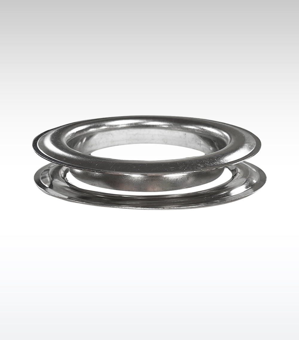 MICRON Round #18 Brass Curtain Grommets and Washers Nickel Finish