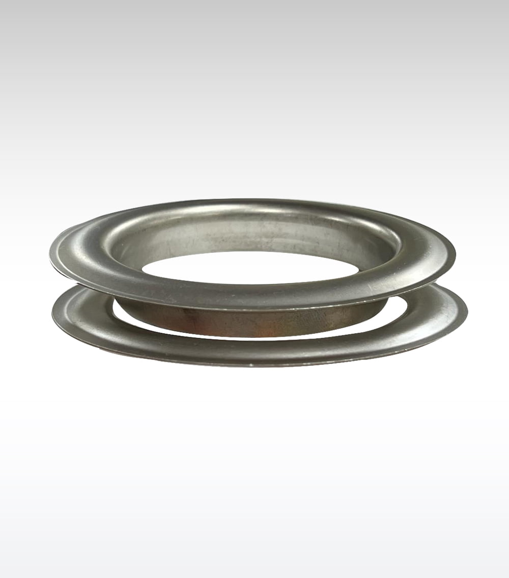 MICRON Round #18 Brass Curtain Grommets and Washers Satin Finish