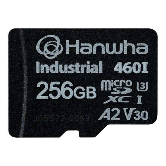 Hanwha Vision SPP-E256G - Flash memory card - 256 GB - A2 / Video Class V30 / UHS-I U3 - microSDXC UHS-I - black