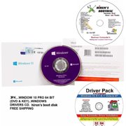 MICROSOFT WINDOW 10 PRO 64 BIT , PRODUCT KEY & DVD