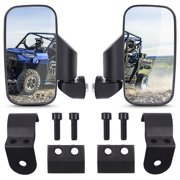 MICTUNING Upgraded UTV Side Mirrors - Adjustable Break-away Rear View Convex Mirror with Splash-proof Lens