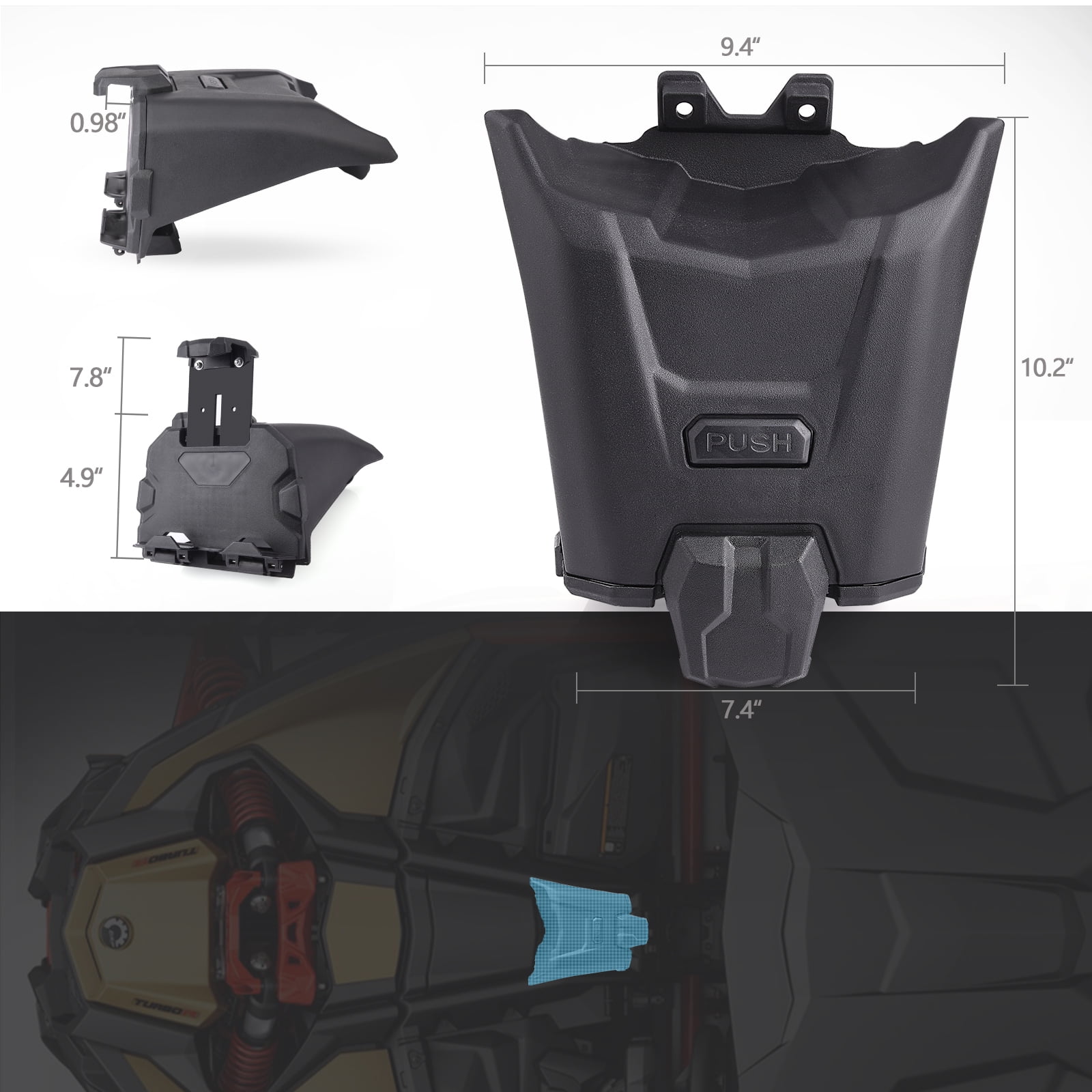 HAKA TOUGH X3 Electronic Device Holder For Can-Am Maverick X3 (2017-2025) - Tablet/GPS Mount With Storage Box
