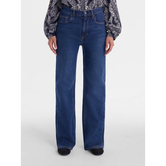 Scenario Women's Mid Rise Relaxed Straight Jeans, Sizes 0-20