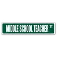 thumbnail image 1 of MIDDLE SCHOOL TEACHER Street Sign sixth seventh eighth junior educator | Indoor/Outdoor |  24" Wide, 1 of 5