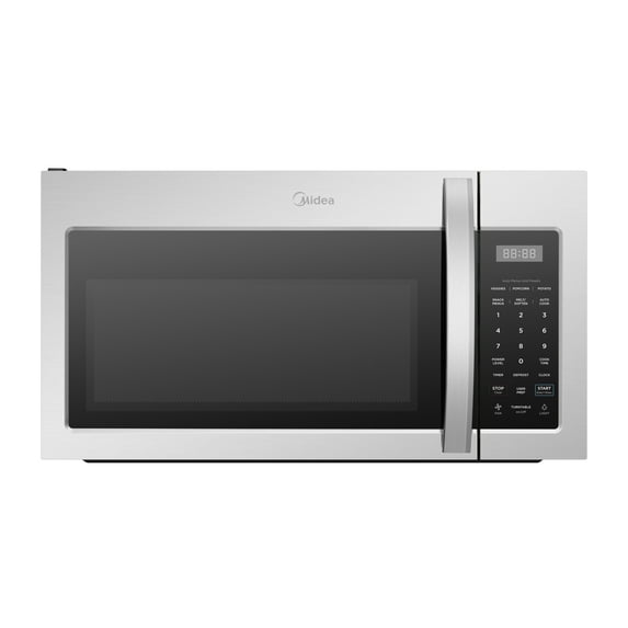 Midea Over The Range Microwave Oven, 1.7 Cu Ft, Sensor Cooking, Diamondback Coating, Powerful Ventilation, Stainless Steel
