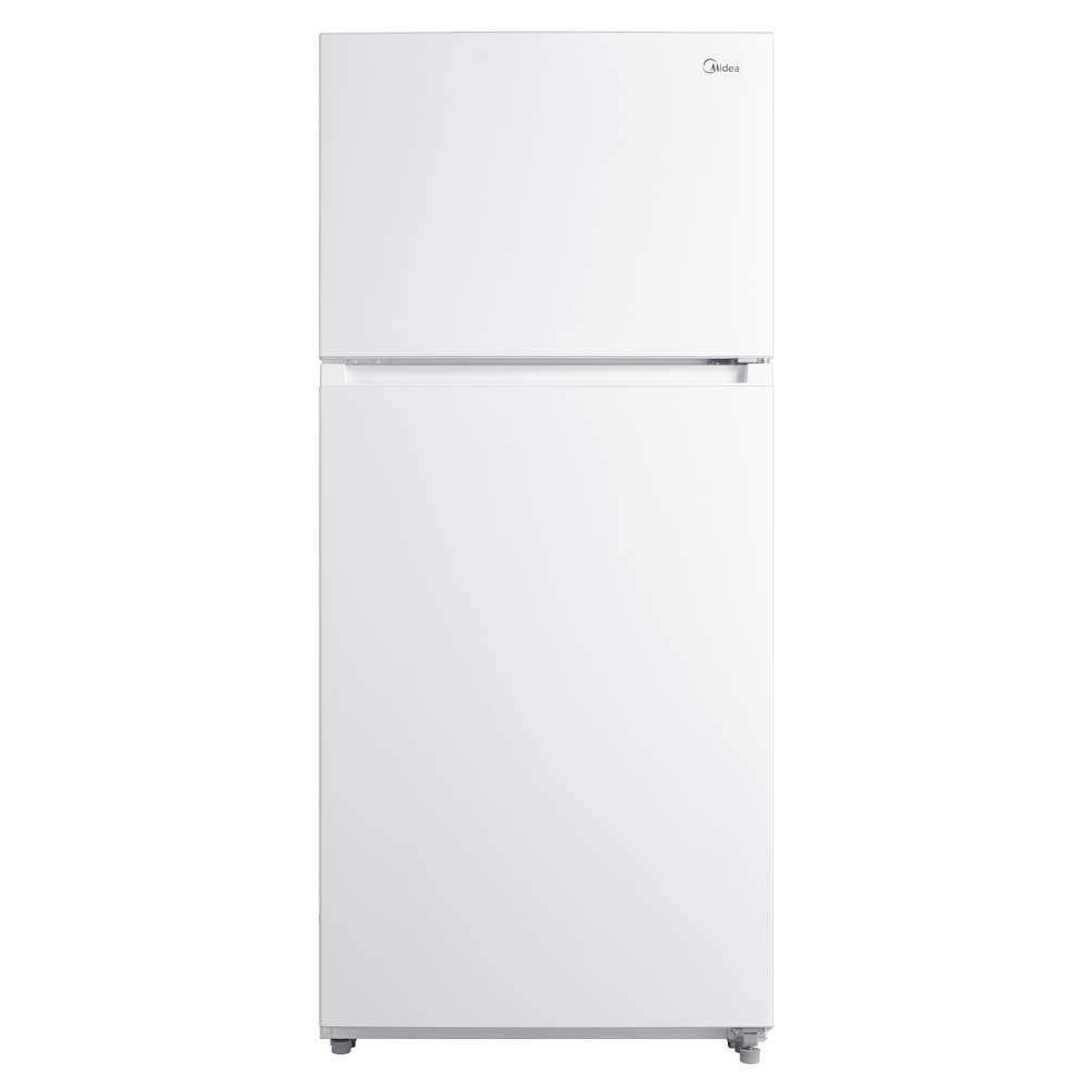 MIDEA 18 CF Top Mount Refrigerator, Glass Shelves, Ice Maker Ready, ESTAR