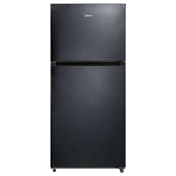 MIDEA 18 CF Top Mount Refrigerator, Glass Shelves, Ice Maker Ready, ESTAR
