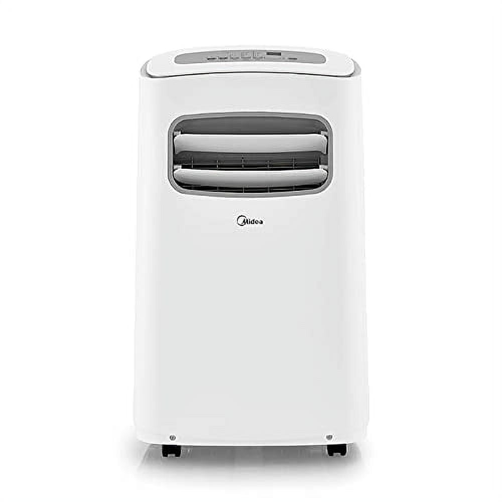 MIDEA MAP14S1CWT 3-in-1 Portable Air Conditioner, Dehumidifier, Fan, for Rooms up to 330 sq ft Enabled, 14,000 BTU DOE (8,200 BTU SACC) control with Remote, Smartphone or Alexa