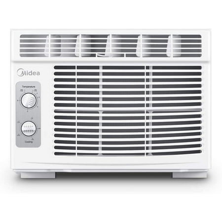 MIDEA MAW05M1BWT Window air conditioner 5000 BTU with Mechanical Controls, 7 temperature, 2 cooling and fan settings, White