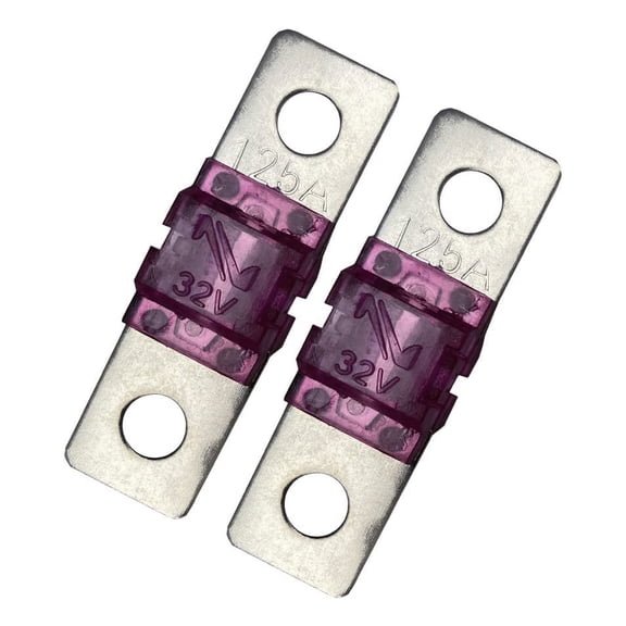 MIDI/AMI 125A 125 Amp, 32V Fuse for Automotive Marine Audio Video System Electronics Fuse Bolt On 2 Pack (125 Amp)