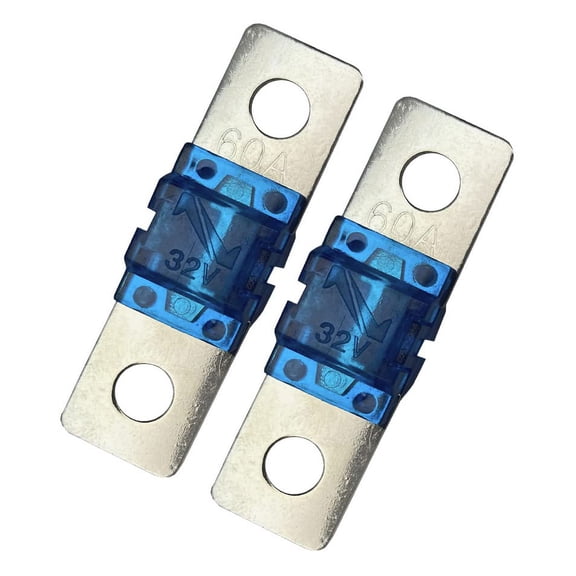 MIDI/AMI 60A 60 Amp, 32V Fuse for Automotive Marine Audio Video System Electronics Fuse Bolt On 2 Pack (60 Amp)