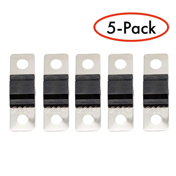 MIDI/AMI ANS-200A Fuse 200A 200 Amp, 32V 48V Max, Automotive, Marine A/V System, Motorcycle, ATV, Bus, Van, & Many More Applications 5-Pack