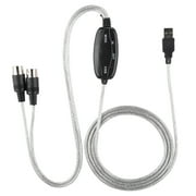 MIDI Cable, MIDI To USB Cable, Cord Keyboard USB MIDI Cable For True Plug & Play