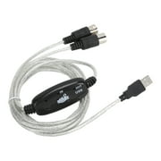 MIDI Cable MIDI to USB Cord Adapter Midi Converter for XP / VISTA / OS X / Window7