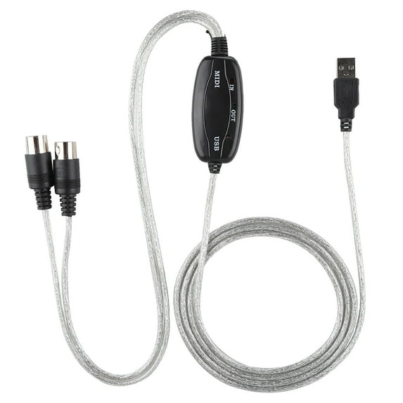 MIDI Cable, Music Editing Line MIDI USB Converter, USB To MIDI For True Plug & Play
