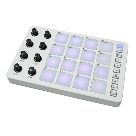 MIDI Controller,3.5mm Output Ith Pads 8 Knobs 8 Knobs Note Midi Pad 16 Pads 8 Midi Bt Low Ith 16 Pads Output Ith 16 Maker Mewmewcat Midi Keyboa Low Laten Hxber Beat Maker Mewmewcat Rusuo