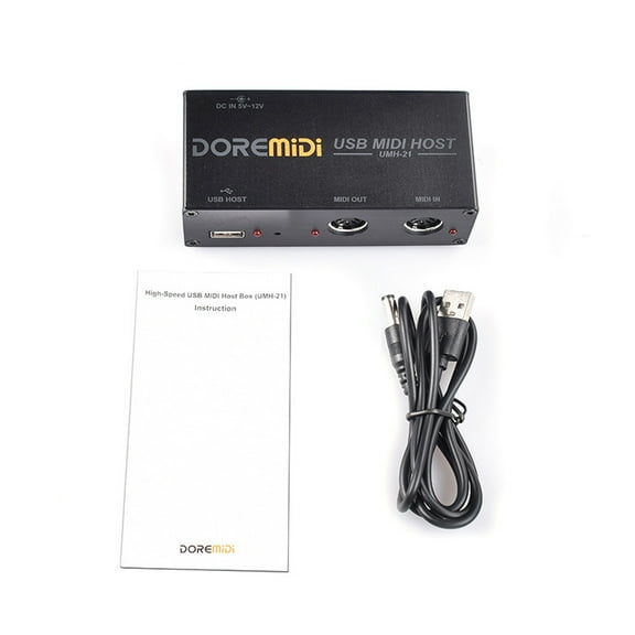 MIDI Host Box,Midi Blow Tube To Midi Drum Usb To Tube Drum Usb Speed Usb Midi Blow Tube Drum 16 Channel Midi Royhh 1-in 1-out 16 Box Applicable To Box 1-in 1-out Midi Converter Midi Black