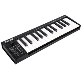 MIDI Keyboard Controller 25-Key USB with 8 Backlit Drum Pads, 8 Knobs, DAW Integration – Black