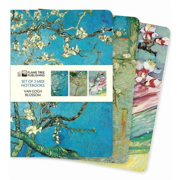 MIDI Notebook Collections Vincent Van Gogh: Blossom Set of 3 MIDI Notebooks, (Hardcover)