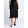 thumbnail image 1 of Scoop Women's Midi Slip Skirt with Lace Trim, Sizes XS-XXL, 1 of 6