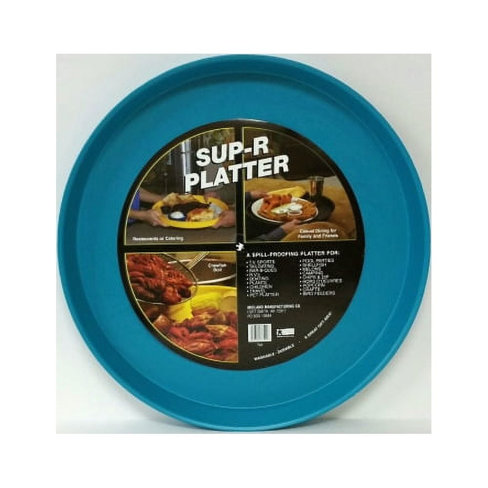 MIDLAND MFG. CO. Bendable Easy To Clean Circle Serving Platter Teal