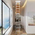 thumbnail image 1 of MIDODO Aluminum Attic Ladder, 54" W x22.5 H 350 Pound Load Capacity, Folding & Pull Down Attic Ladder for 7'8"-10'3" Ceiling Height, 1 of 10