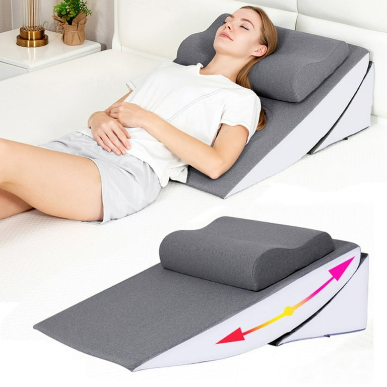 MIDODO Bed Wedge Pillow for Sleeping, 16-in-1 Incline Folding