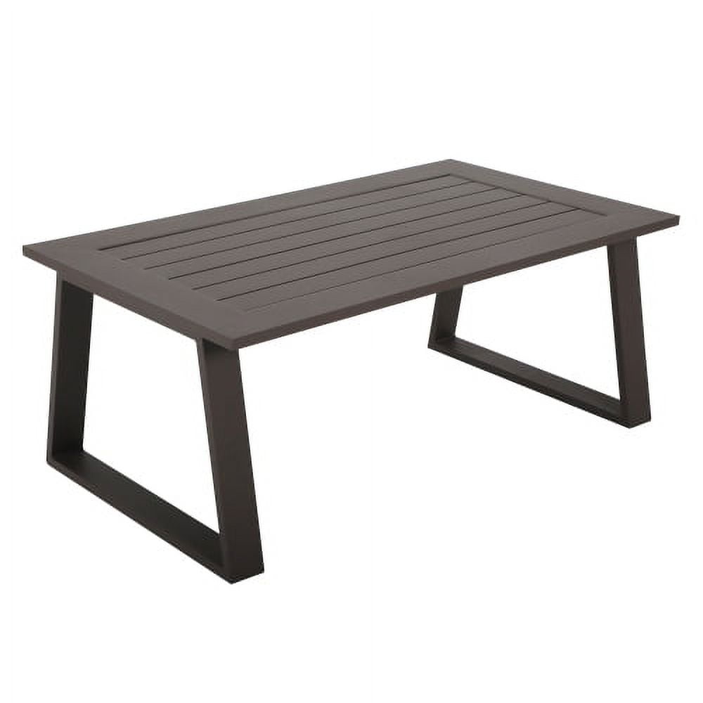 MIDODO Outdoor Coffee Table, Rectangle Aluminum water proof Patio