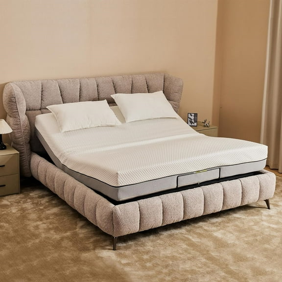 MIDODO Queen Size Adjustable Bed Base with Zero Gravity, Head and Foot Incline, Wireless Remote, Quiet Motors, 750lbs Weight Capacity