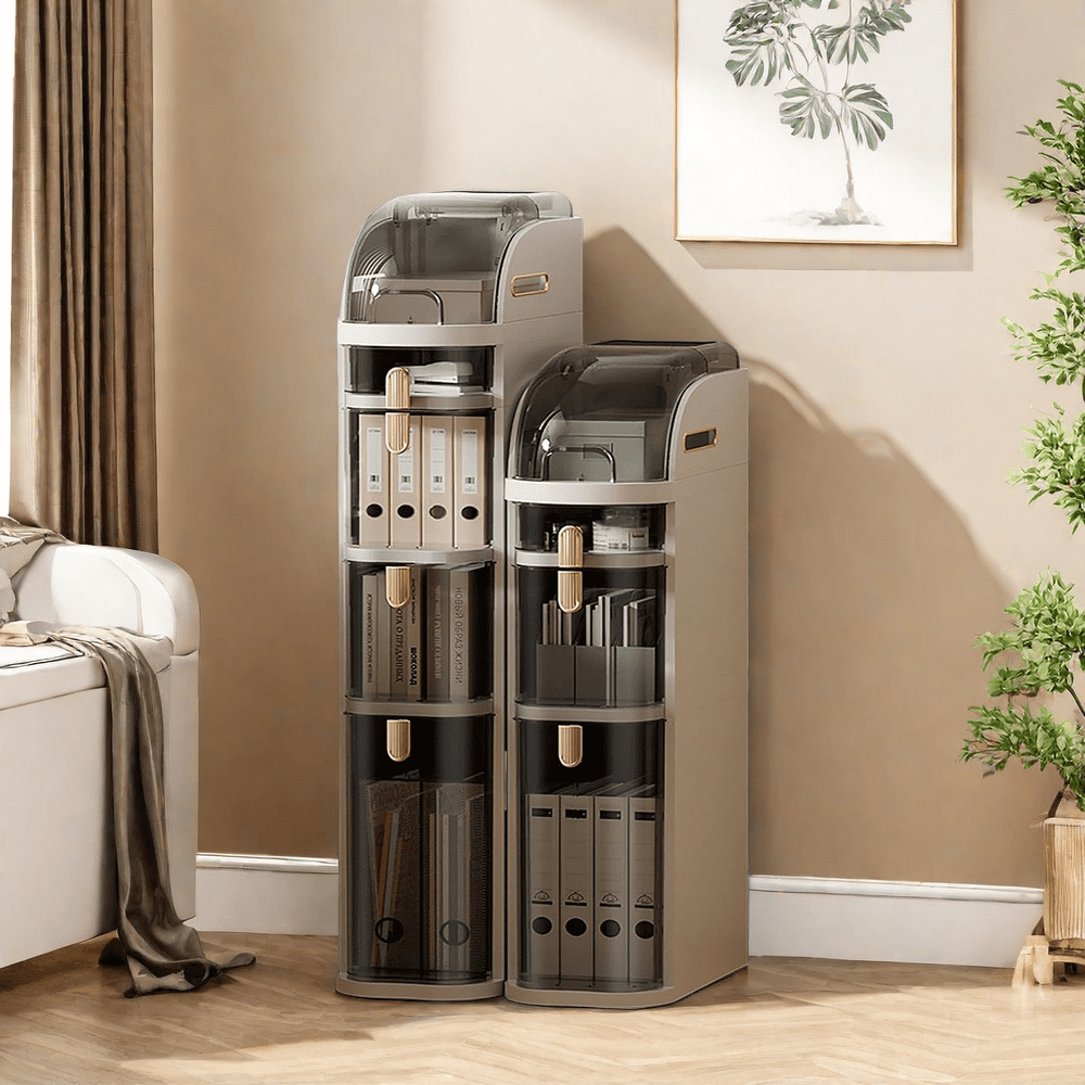 MIDODO Slim Bathroom Storage Cabinet, 4-Tiers Narrow Bathroom Storage ...