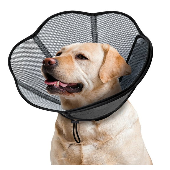 MIDOG Adjustable PVC Resin Elizabethan Collar for Dogs & Cats, Gray, Extra Large