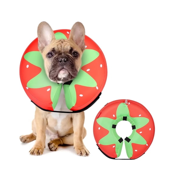 MIDOG Adjustable Polyester Dog Cone Collar for Small Medium Large Dogs for After Surgery, Pet Inflatable Neck Collar Soft Protective Recovery Cone for Dogs and Cats