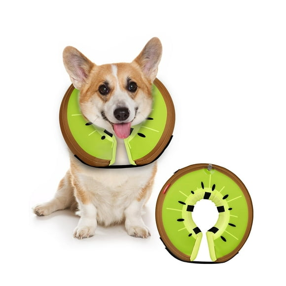 MIDOG Adjustable Polyester Dog Cone Collar for Small Medium Large Dogs for After Surgery, Pet Inflatable Neck Collar Soft Protective Recovery Cone for Dogs and Cats