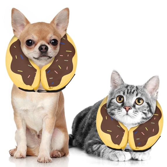 Clearance!MIDOG Adjustable Polyester Neck Brace Collar for Cat & Dog, Dog Cone Collar for Small Medium Large Dogs After Surgery, Extra Large, Brown