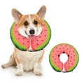 thumbnail image 1 of Clearance!MIDOG Adjustable Polyester Neck Brace Collar for Cat & Dog, Dog Cone Collar for Small Medium Large Dogs After Surgery, Large, Watermelon Red, 1 of 8