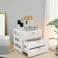MIDOQIN Desk Organizer with 3 Drawer, Wood Desktop Storage Box