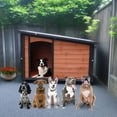 thumbnail image 1 of MIDOQIN Dog House Outdoor Indoor, Wooden Dog Kennel with Winter Raised Feet Puppy Shelter, 1 of 9