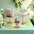 thumbnail image 1 of MIDOQIN Silver Cake Stand Set of 3, Diameter 8",10",12" Metal Round Cupcake Holder with Lace Edge Dessert Pastry Candy Display Plate, 1 of 8