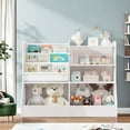thumbnail image 1 of MIDOQIN Toy Storage Organizer, Wood Kids Bookshelf with 5 Storage Cubbies Multifunctional Toddler Bookcase Storage Chest, 1 of 9