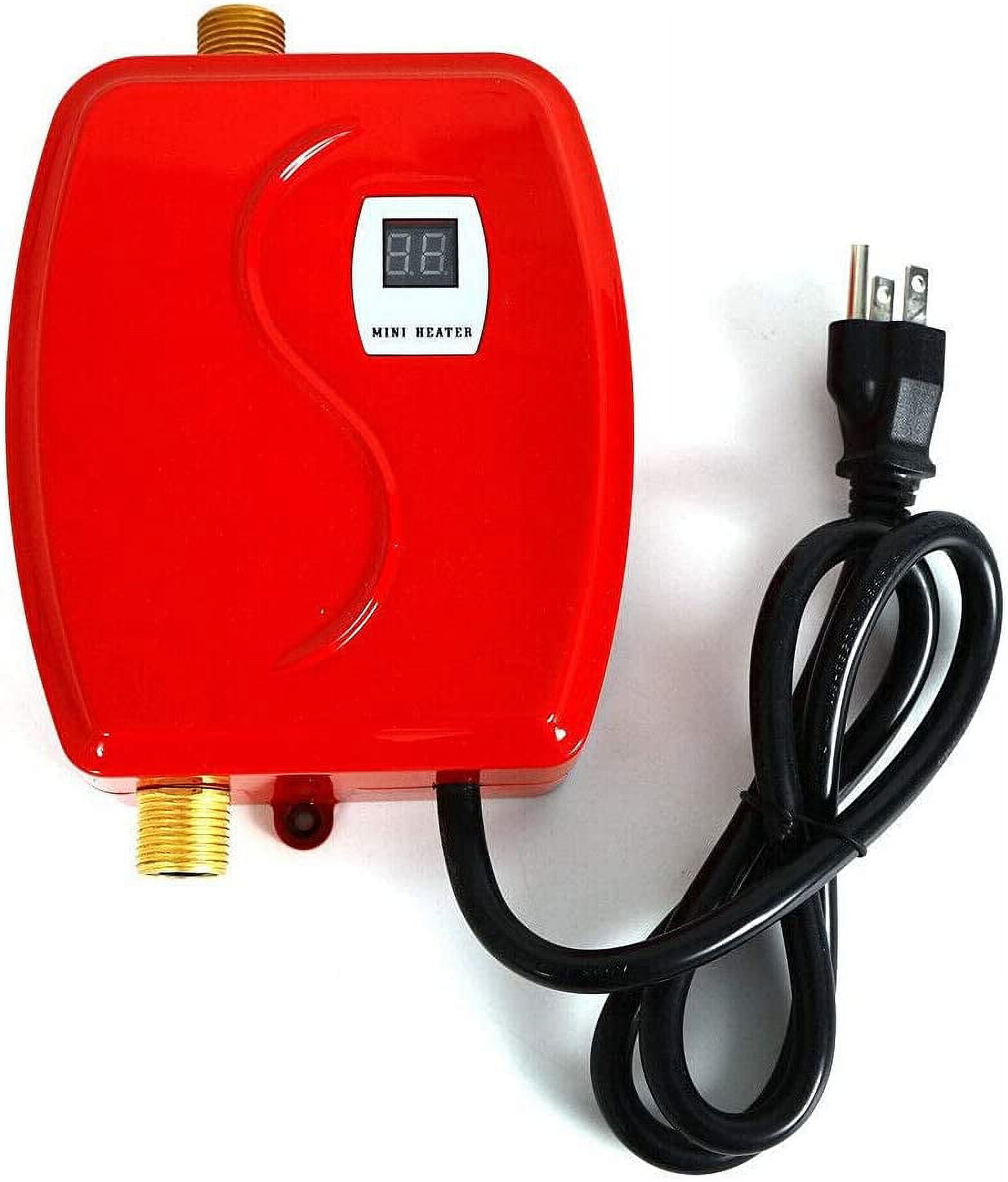 MIDUO 110V Red Electric TankLess Instant Hot Water Heater For Bathroom Kitchen Washing